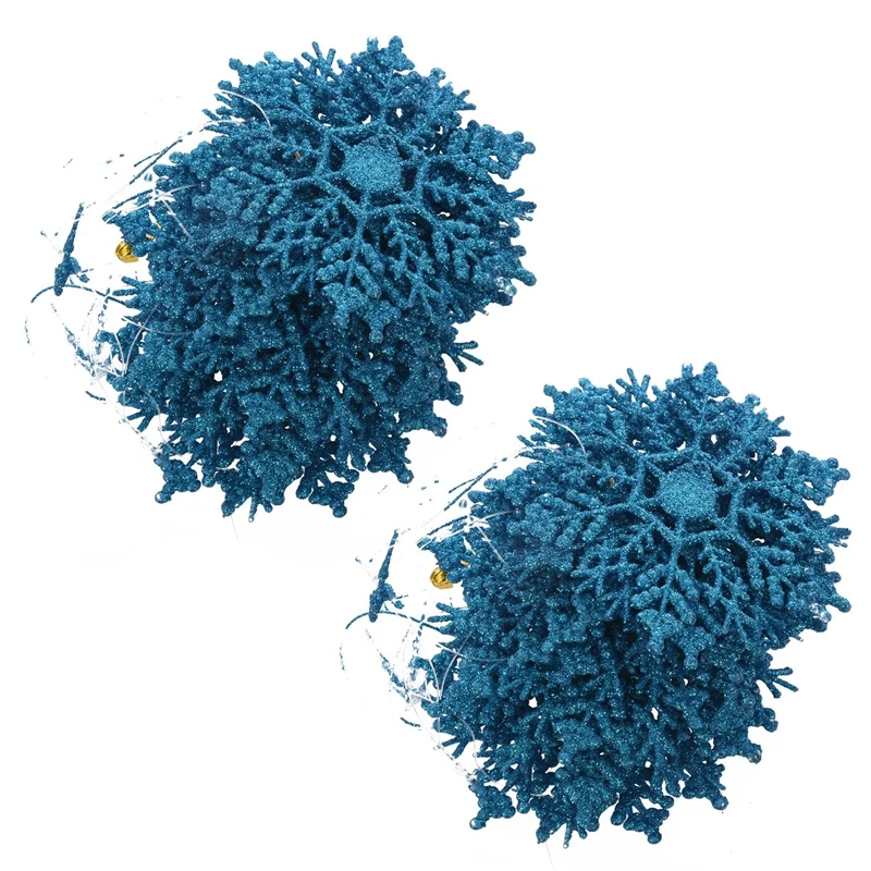 

24 шт., искусственное Рождественское украшение, синий цвет