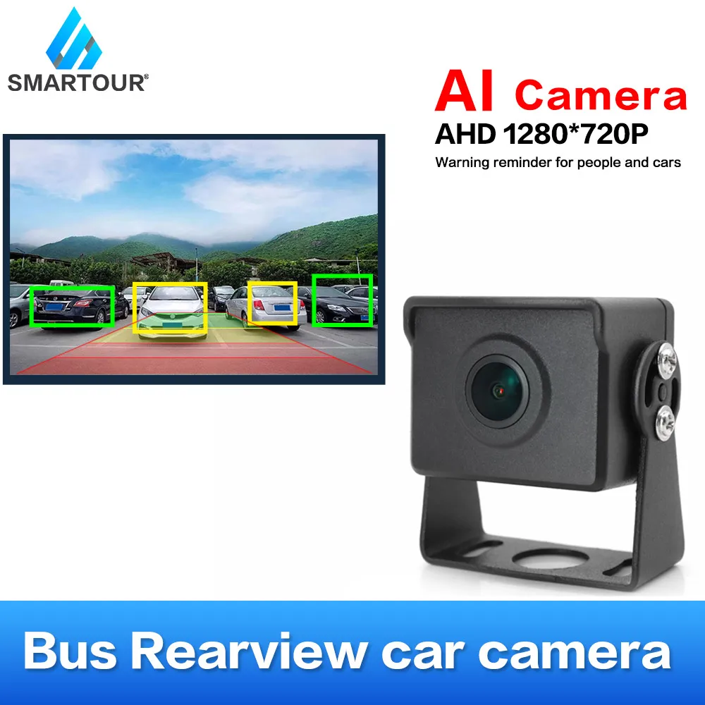 

Smartour AI Автомобильная камера заднего вида, AHD HD камера ночного видения из металла с зуммером для парковки автобусов/грузовиков/домов на колесах 12 В 24 В