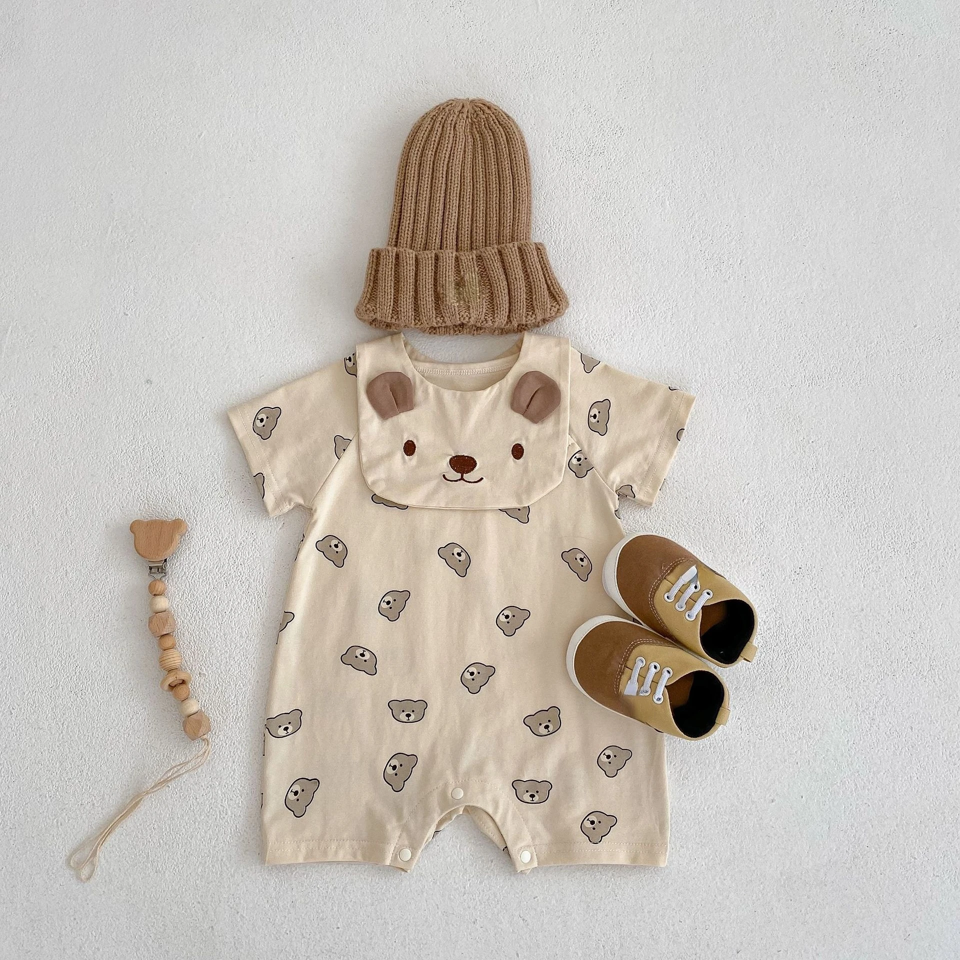 

RiniLucia 2023 Summer Baby Girl Rompers Cartoon Short Sleeve One-Piece Newborn Baby Clothes Infant Baby Outfit Baby Boy Clothes