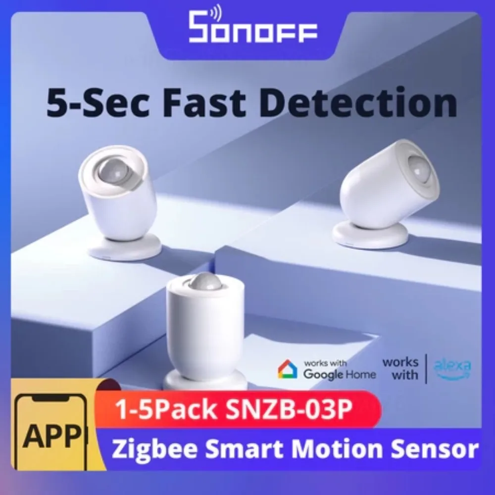 Датчик детектора движения SONOFF SNZB-03P ZigBee 110 ° интеллектуальная безопасность дома
