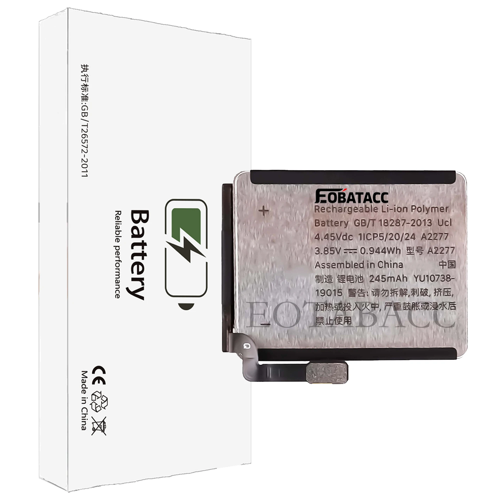 Запасной аккумулятор EOTABACC 245 мАч A2277 батарея для iWatch Series 5 S5 40 мм батареи умных