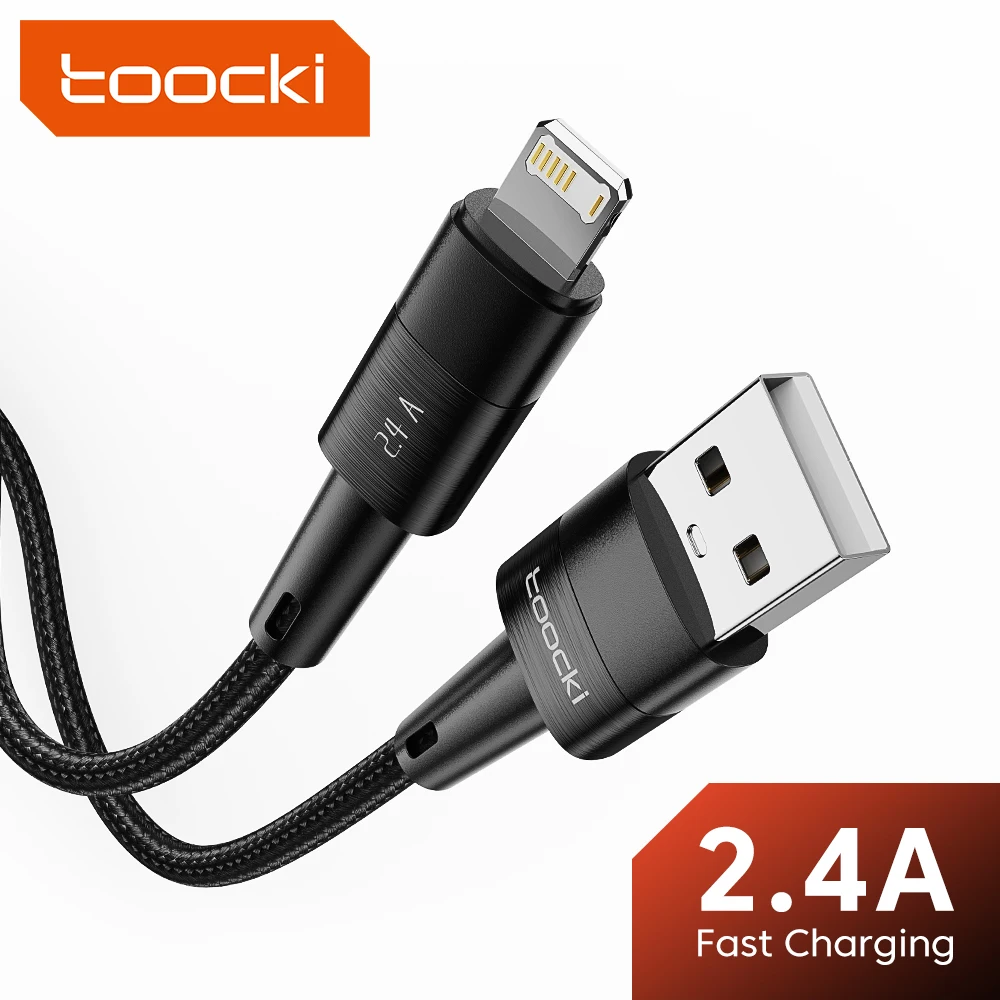 

Toocki 2.4A USB Charging Cable For iphone Lightning Cable 14 13 12 11 Pro Max XS XR 8 7 Plus ipad Charger Cabo Fast Data Kabel