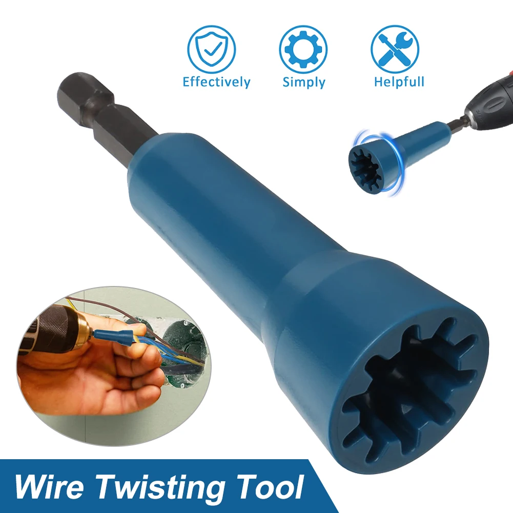 

Wire Twisting Tool Spin Wire Twister Connector Socket for Drill with 1/4" Shank Wire Nut Driver Twisting Adapter for Power Drill