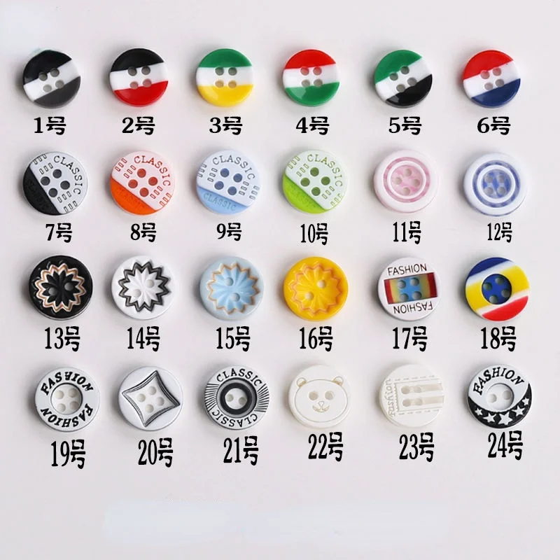 

12.5mm Cute Resin Sewing Buttons for DIY Crafts Shirt Polo Clothing Flatback Decoration Accessories