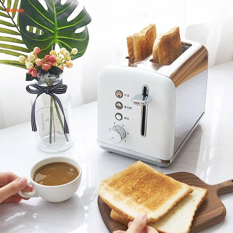 

Бытовые автоматические тостеры с 2 ломтиками и быстрым нагревом, Мини автоматический тостер для завтрака, электрическая хлебопечка 750 Вт, устройство для выпечки дома