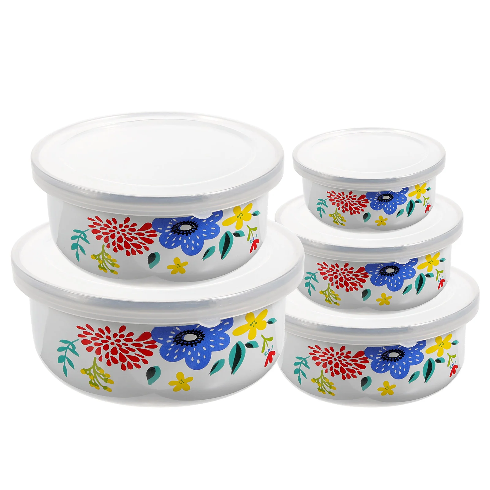 

5 шт., эмалированные миски для салата