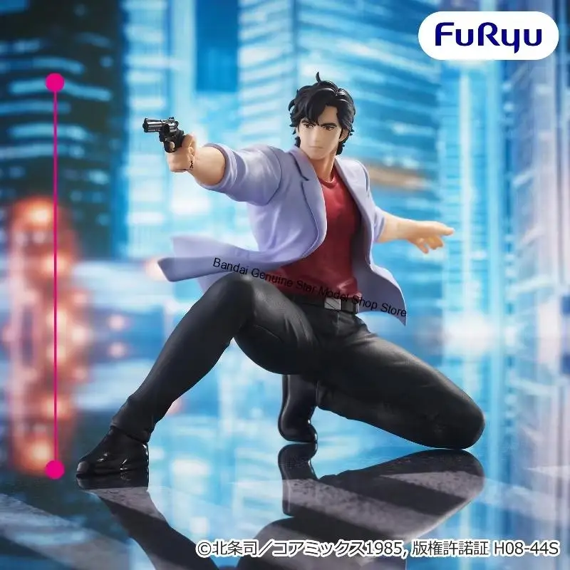 Фото В наличии оригинальная фигурка FuRyu CITY HUNTER Noodle Stopper Saeba Ryo из ПВХ, 19 см, аниме-фигурки, модель для коллекции, игрушки, подарки. №2