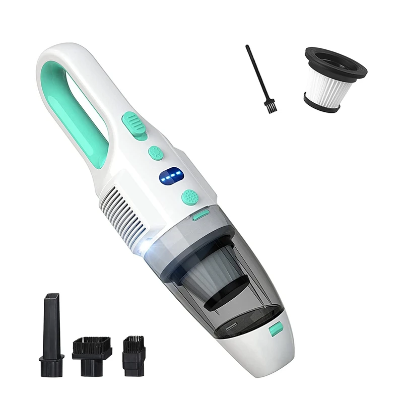 

Top Deals Handheld Vacuum Cordless, Rechargeable Hand Vacuum, Mini Car Vacuum Cleaner With LED Lights, US Plug