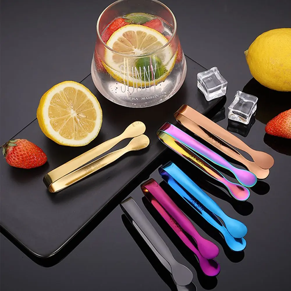 

1Pc Multicolor Cube Sugar Ice Tong Barbecue Clip Bread Food BBQ Clip Ice Clamp Tool Bar Kitchen Utensils Practical Accessories