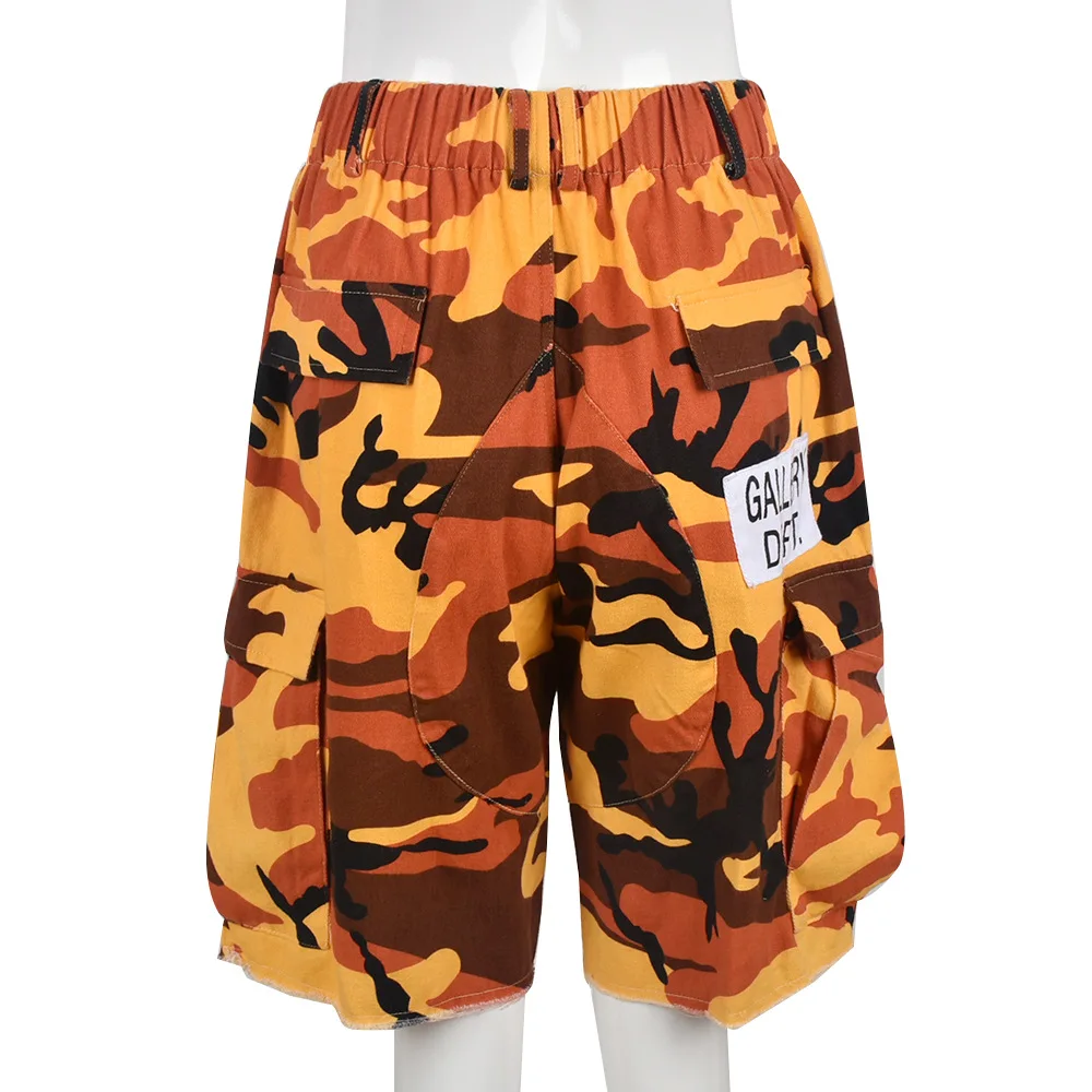 2023 New Gallery Dept Camo Cargo Shorts S-3XL  in High Quality Summer Fashion Casual Baggy Women Camouflage Half Pants with Pock