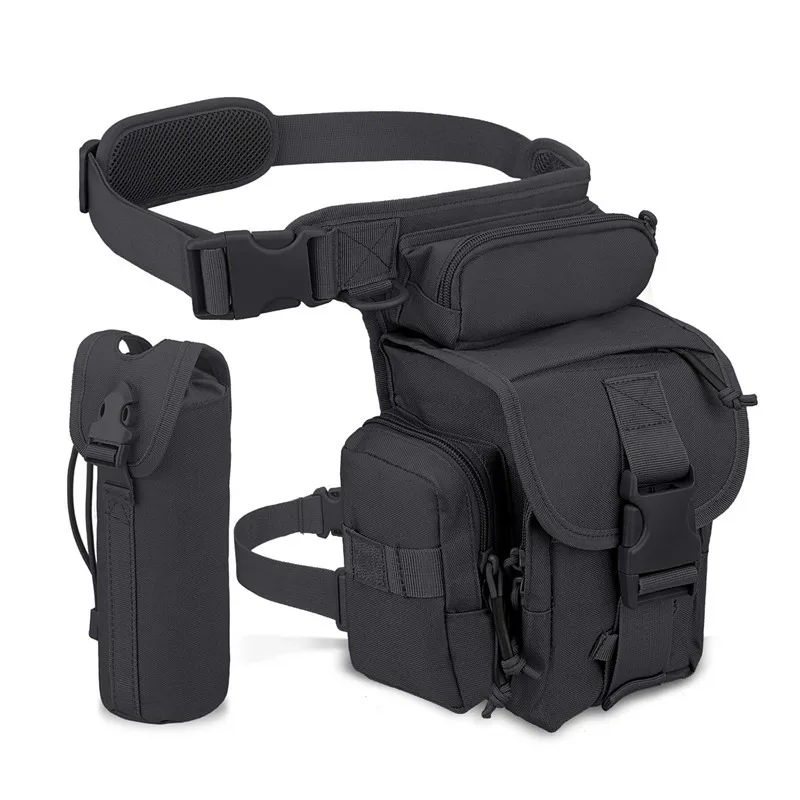 

Outdoor Leg Bag Waist Bag Waterproof Mountaineering High Strength Durable Tactical Military Drop Leg Bag With Water Bottle Case