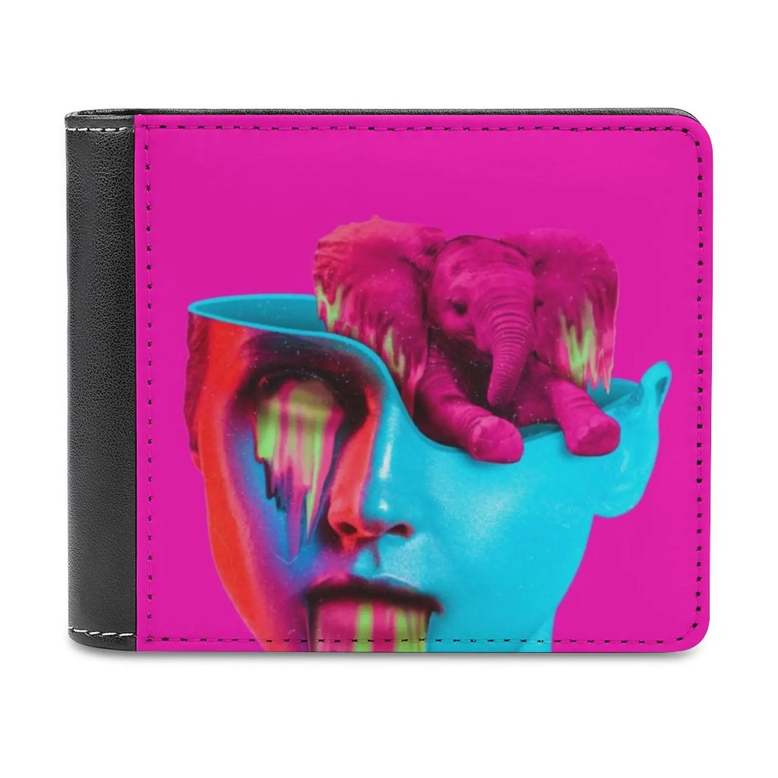 

Stand Atlantic-Pink Elephant Leather Wallets Men Wallet Credit Business Card Holders High Quality Wallet Stand Atlantic Pink