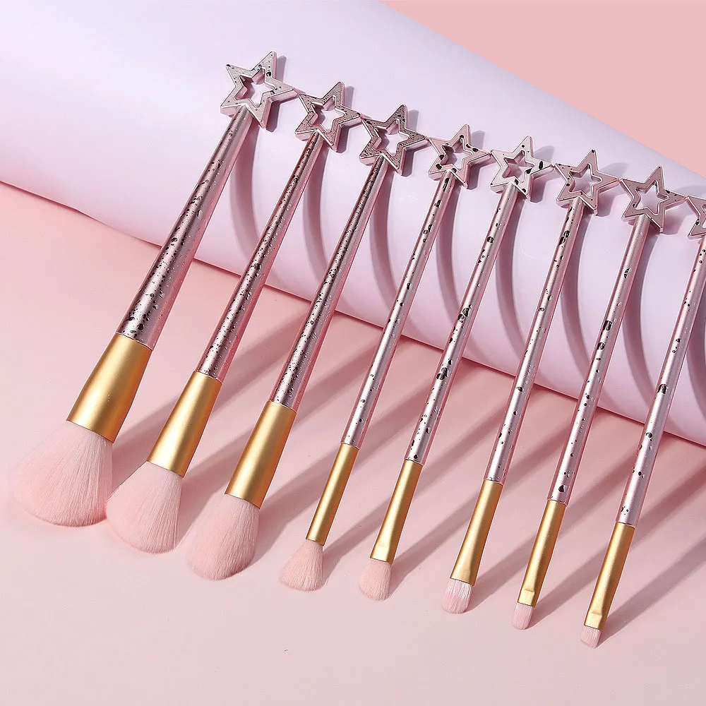 

8pcs/set Star Brush Set Full Makeup Tools Blush Brush Eyeshadow Brush Makeup Brush Makeup Accessories