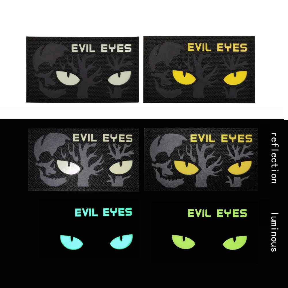 Cat Eyes Reflective Patch Tactical Morale Military Armband Applique Badge for Clothing Helmet Hat Bag IR Badge