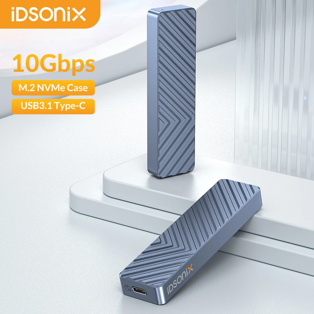 

iDsonix M.2 SSD Case NVMe Enclosure to USB Type-C Hard Drive Box NVMe PCIE Dual Protocol SATA SSD External Case for PS5 Macbook