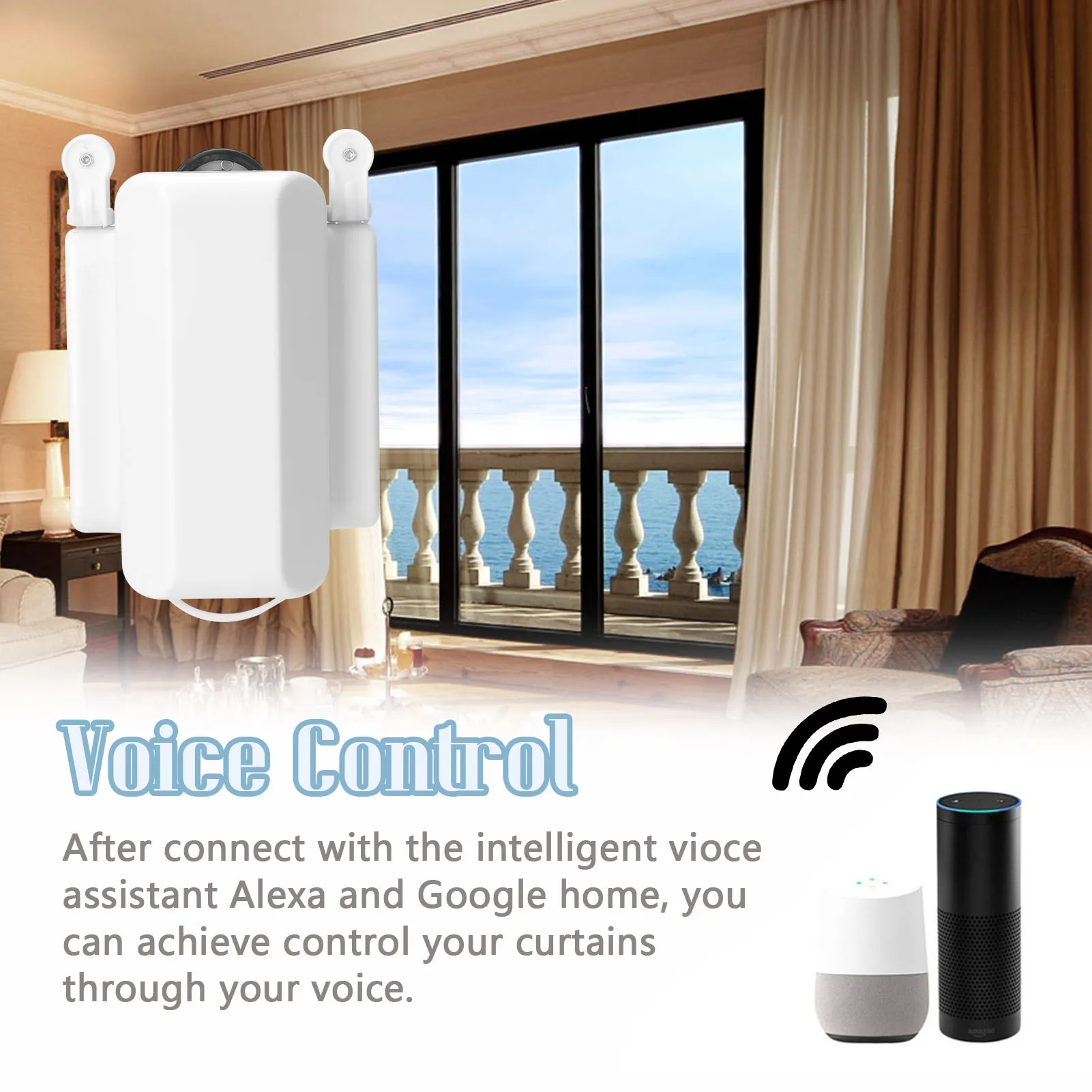 Умный водитель для штор M027 Tuya римских I/U-образных занавесок Wi-Fi Smart Life Alexa Google Home