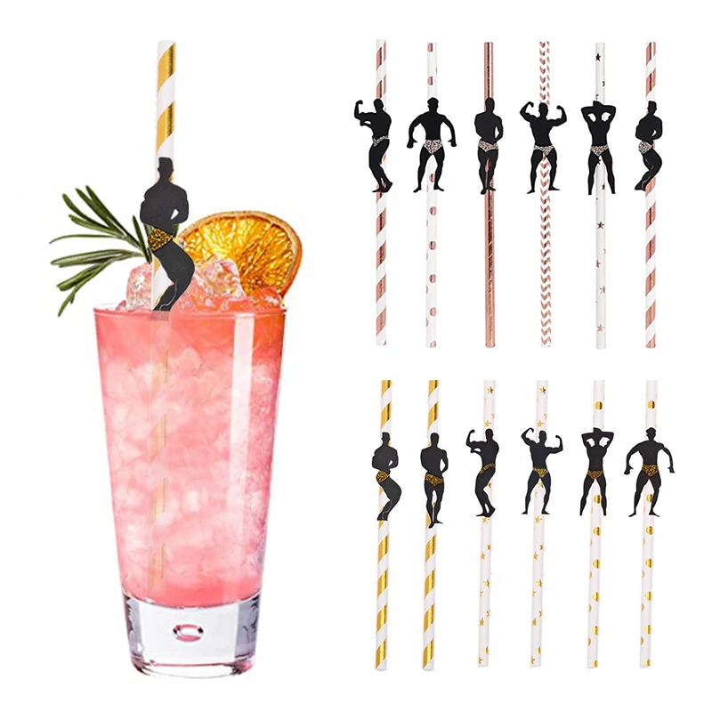 

6Pcs Bachelorette Straws Party Confetti Bachelorette Party Supplies Funny Drinking Straws for Adults Bachelorette Party Straws