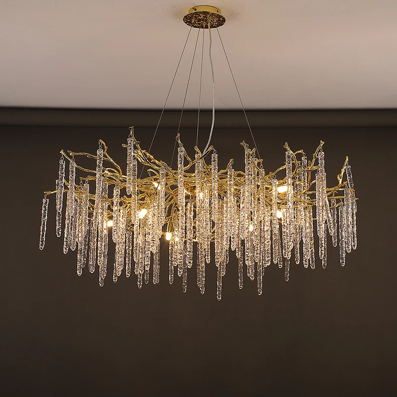 

YUNYI Modern Luxury Decoration Aluminum Crystal Chandelier Indoor Nordic Hotel Villa Living Room Branch Lamp