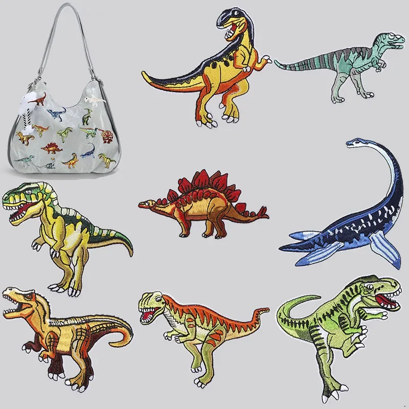 Утюг на заплатках для одежды наклейки одежду с динозаврами ткань шитья вышитая