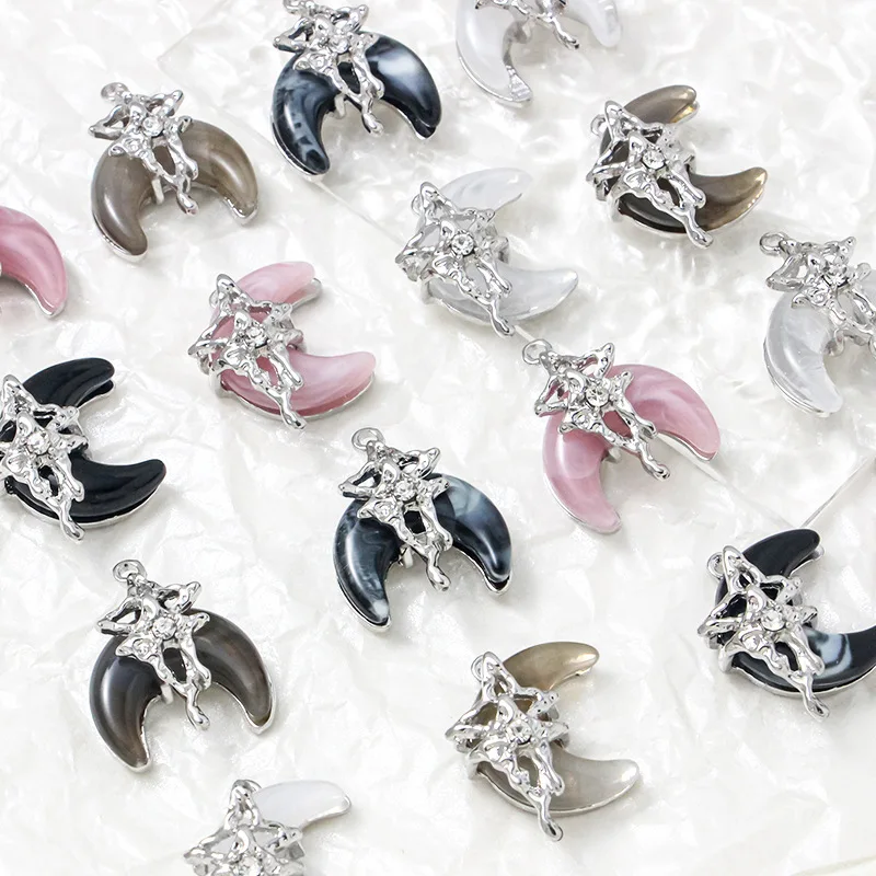 3 шт. Hapiship 2024 Луна бриллианты шармы сплав кулон для изготовления ювелирных