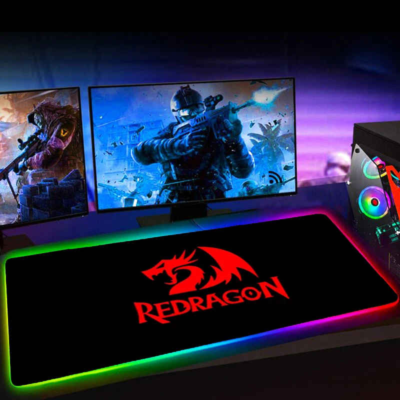 Коврик для мыши Redragon RGB большой игровой компьютерный коврик Настольный с