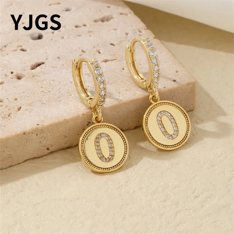 YJGS темпераментные минималистичные ювелирные изделия Медный позолоченный набор