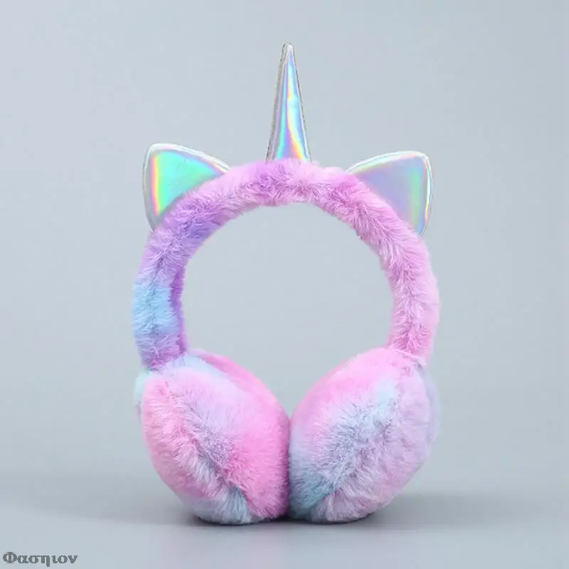 Наушники с животными теплые детские наушники блестками меховые единорогом