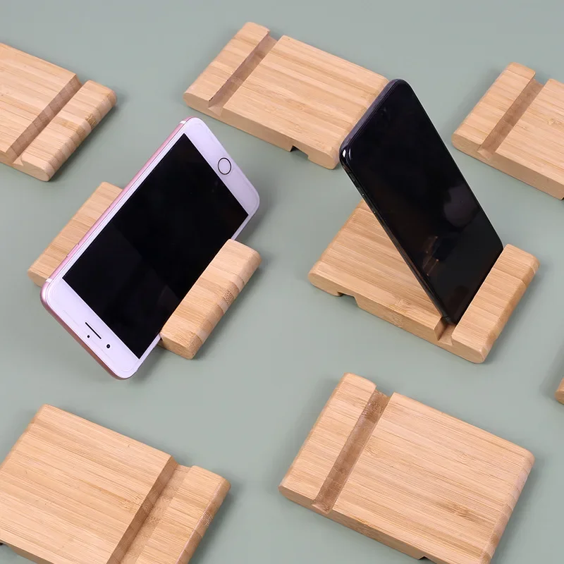 Новый бамбуковый держатель для телефона креативный ленивый настольный