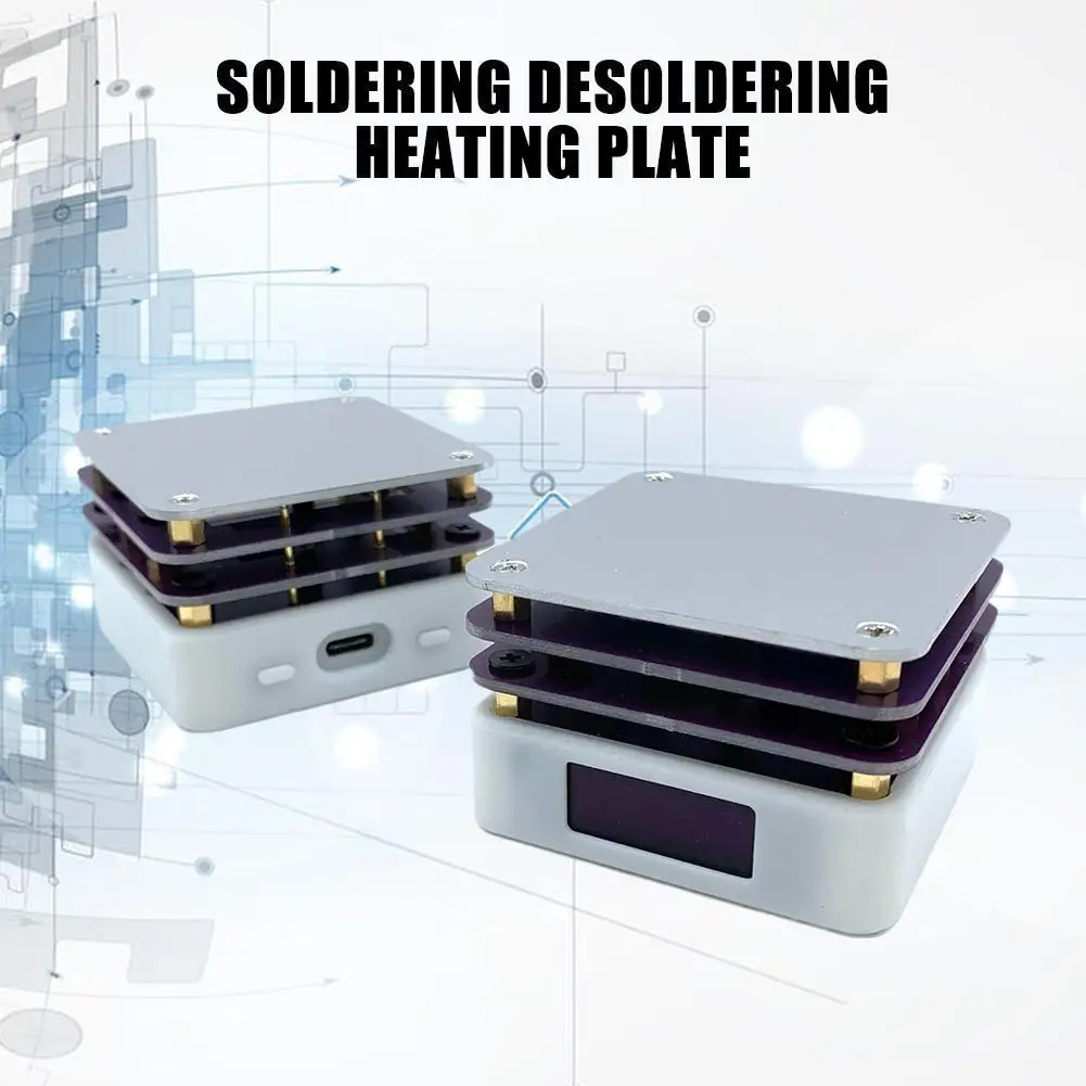 

Mini 65W Hot Plate SMD Preheater Preheating Rework Station Soldering PCB LED Heating Repair Tool Board Desoldering Strip Pl L9P1
