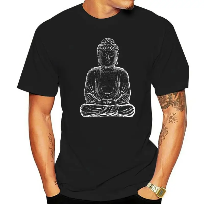 

Women Relaxed Shirt Buddha Yoga Graphic Screen Print on Soft & Comfy Polycotton Casual shirt for women men t shirt