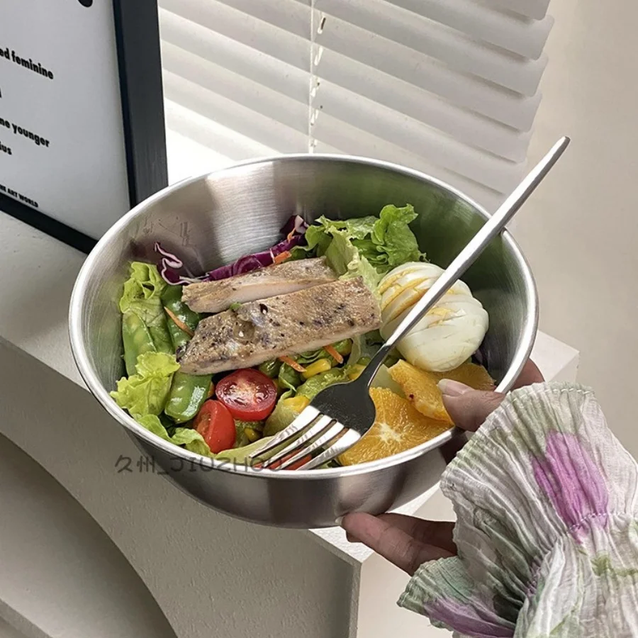 

Золотая и серебряная салатница из нержавеющей стали