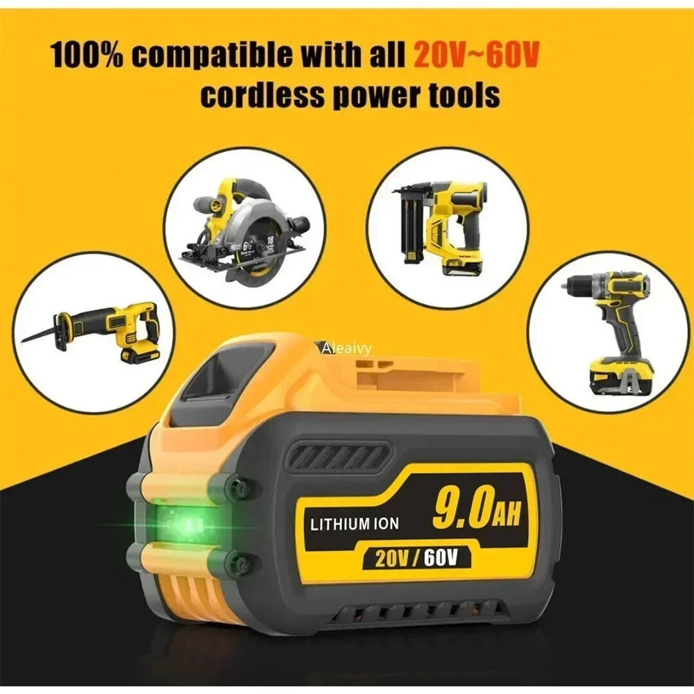 【НОВИНКА】Для DEWALT 20 В/60 В MAX совместимая с DCB609 DCB547-XJ DCB200 DCB201 DCB182 DCB204 батарея для