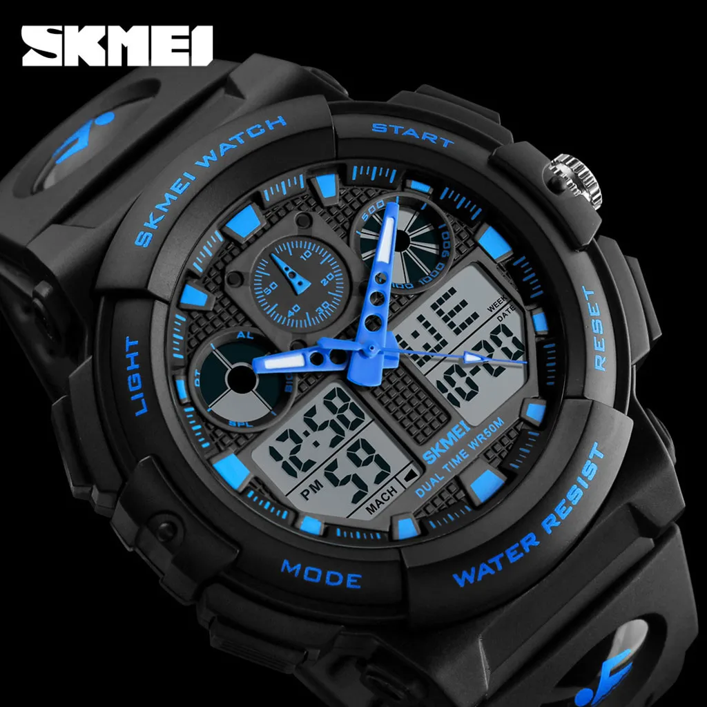 

Children's Electronic Watches Skmei Men Led Large Dial Digital Watch Waterproof Alarm Calendar Sport Watch For Boys And Girls