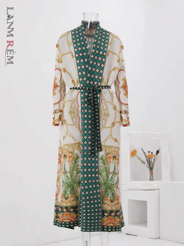 Женская плиссированная ветровка LANMREM винтажная куртка контрастных цветов с