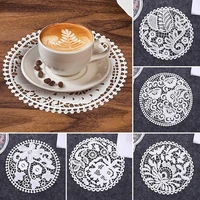 1pc tableware tea cup pads coaster doily round lace placemat table mat coffee kitchen accessories