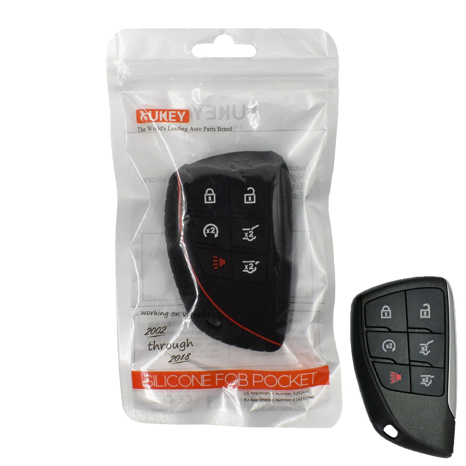 

Силиконовый 6-кнопочный чехол для ключей, чехол-брелок для GMC Yukon для Chevrolet Suburban Tahoe 2021-2022, защита от удаленного ключа 13537962