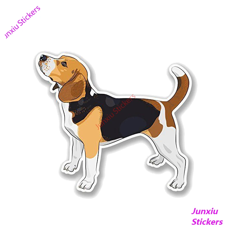 

Beagle Dog Colorful Car Stickers and Decals Styling Trunk Laptop Fuel Tank Cap Scratch-Proof Car Decoration PVC14x12cm