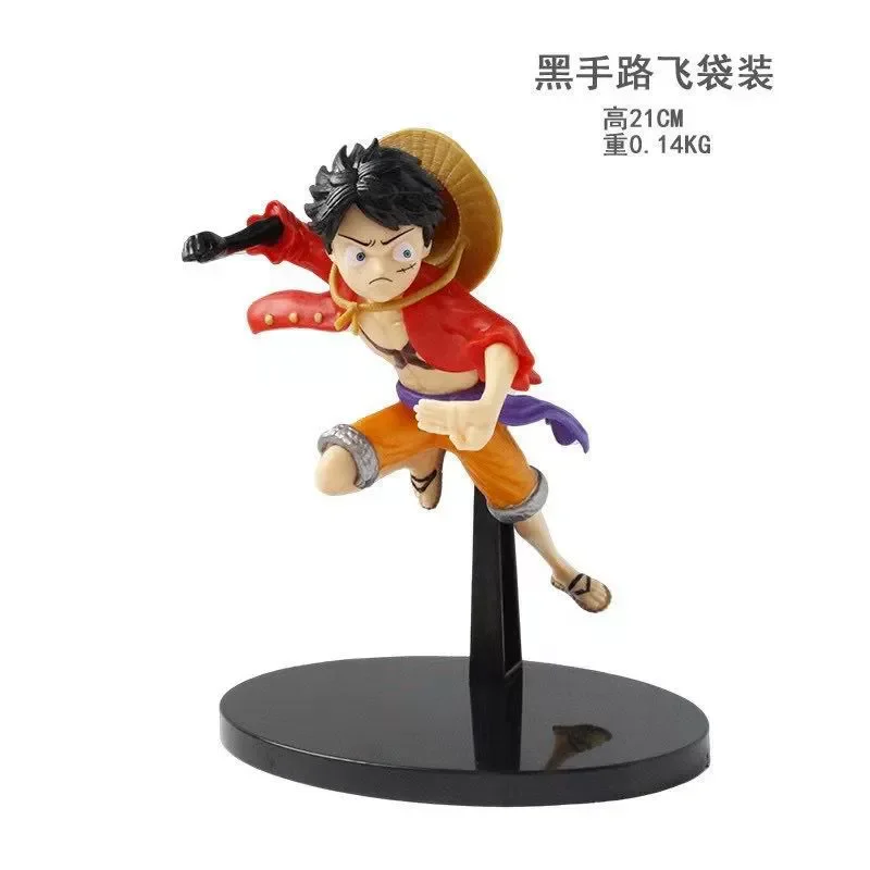 Фото Новая фигурка Луффи из One Piece: Пиратская группа в соломенных шляпах, боксёрская драка, анимационная модель ручной работы, подарок для мальчиков №5