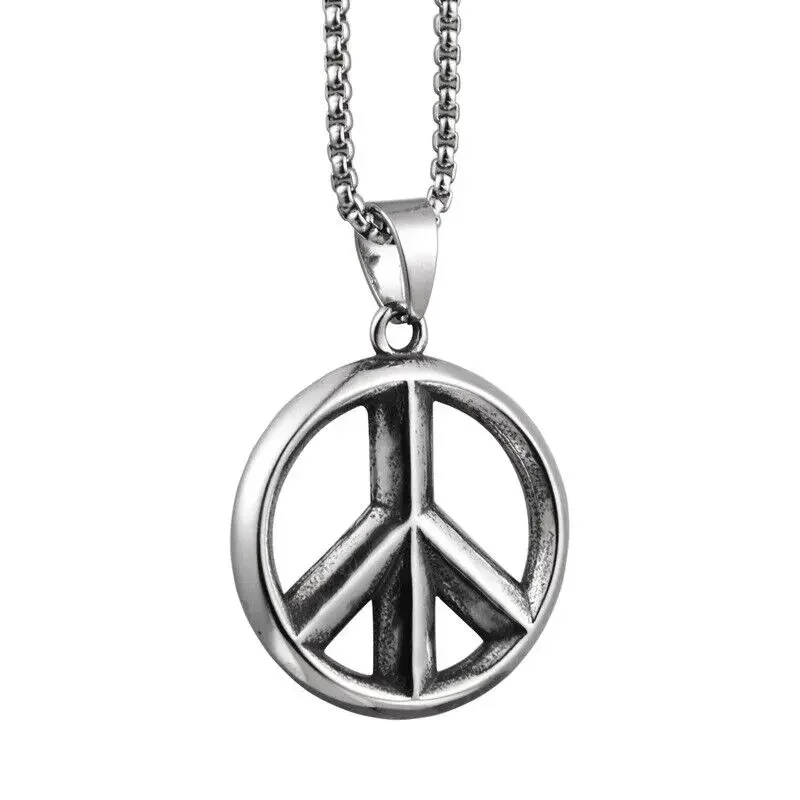 Мужской знак мира CHUANGCHENG мужское ожерелье из нержавеющей стали символ подвеска