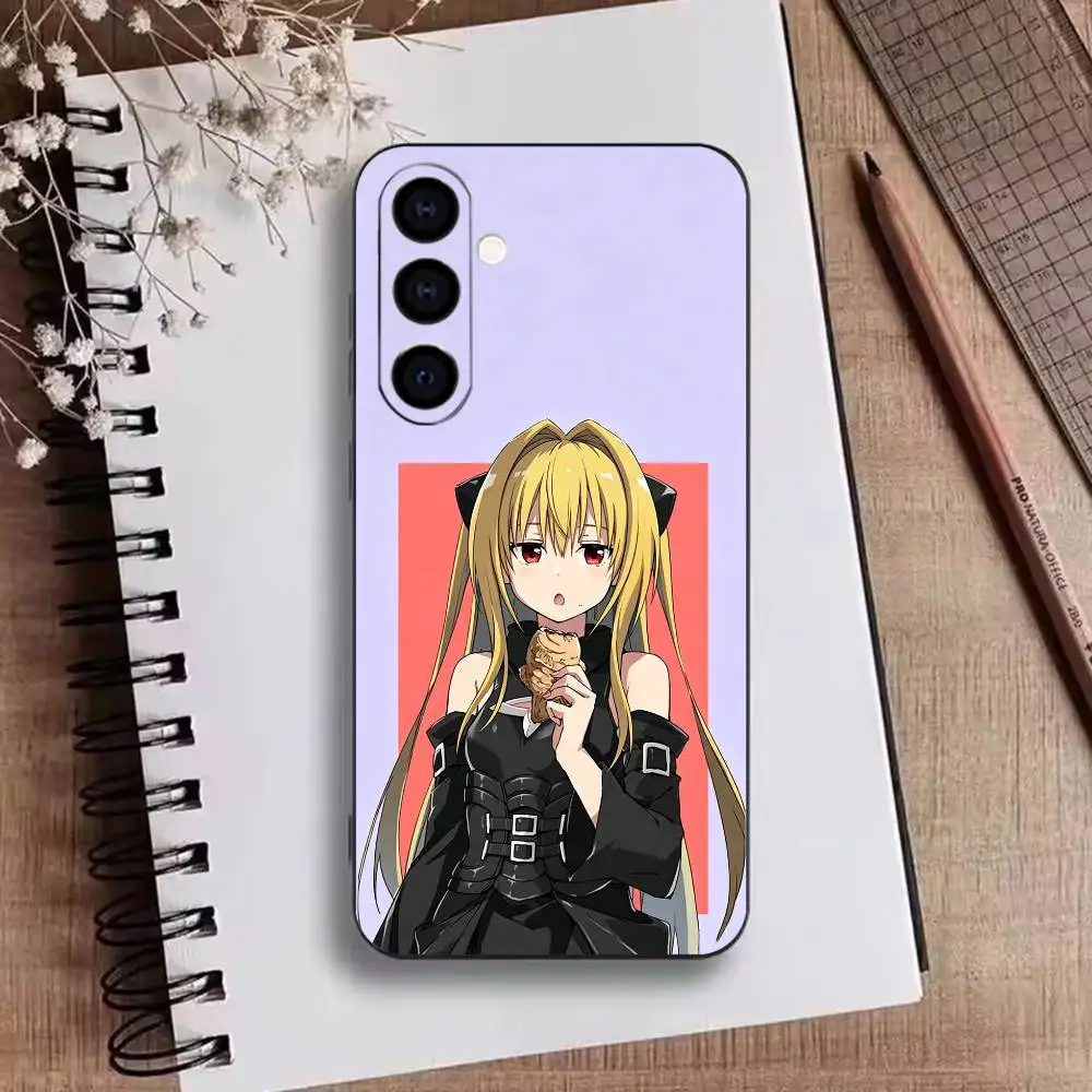 Фото Чехол для телефона Konjiki no Yami To LOVE Ru для Samsung Galaxy A73, A72, A71, A70, A53, A52, A51, мягкий силиконовый черный чехол №5
