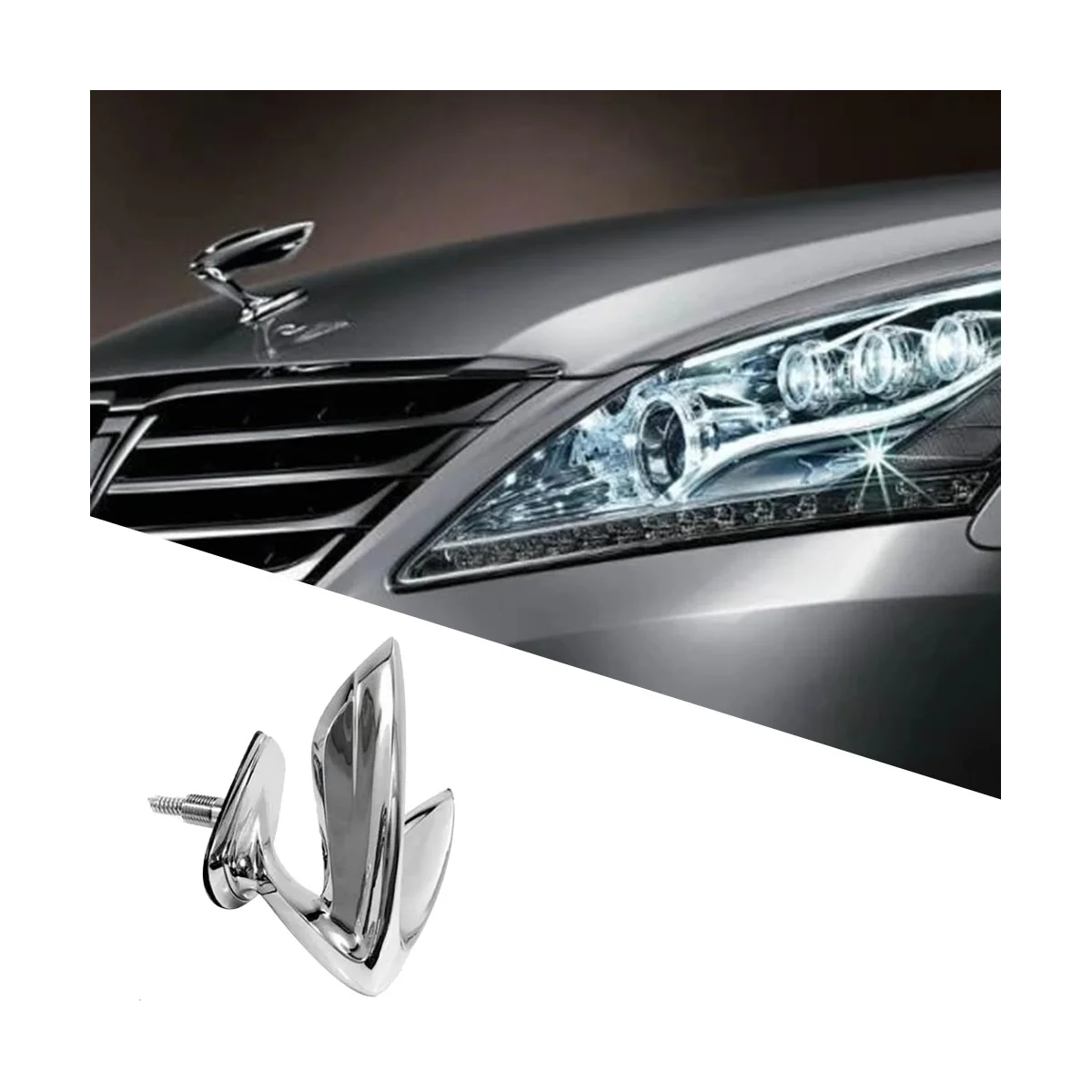 

Универсальное Украшение для капота, эмблема в форме крыла 86320-3N000 86320-3B100 для Hyundai Equus 2010-2016, декоративный значок для автомобиля, крыло