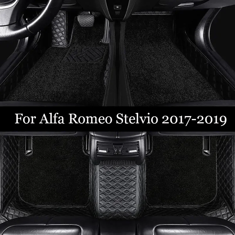 

Автомобильные коврики для Alfa Romeo Stelvio 2019 2018 2017, автомобильные коврики, автомобильные водонепроницаемые пользовательские аксессуары для стайлинга интерьера, накладки на ножки