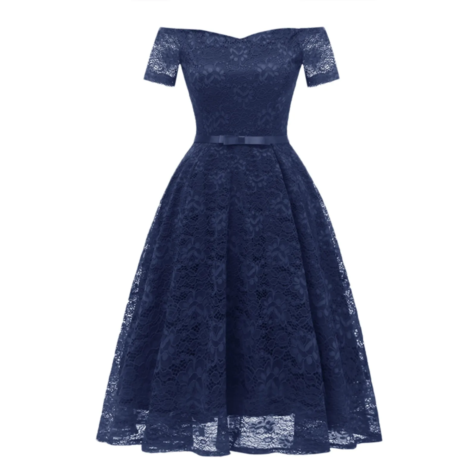 

Fashion Women's Midi Lace Dress High Low Dress Teens