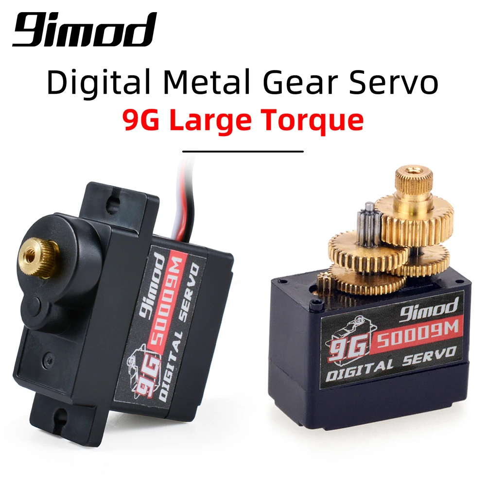 

Серводвигатель 9imod S0009M 9g, металлическая Шестерня 1,4 кг, цифровой серводвигатель, сервопривод рулевого управления для 1:24 радиоуправляемого а...