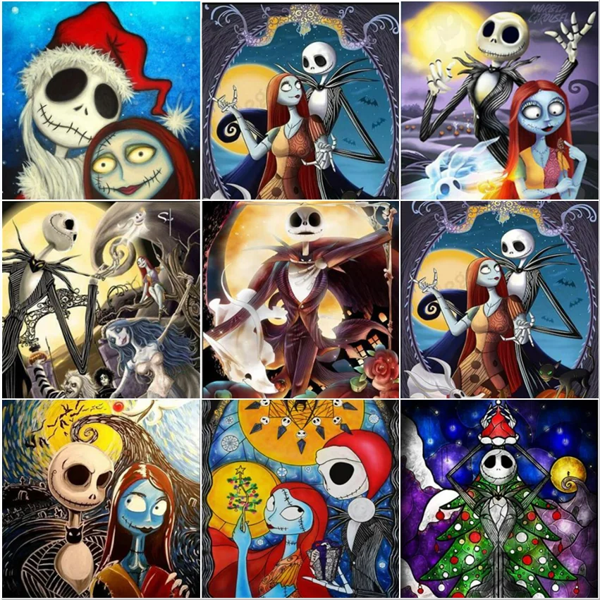 

5D Diamond Painting Skull Bride Full AB drill Round square Diamond Mosaic DIY Diamond Embroidery Mosaic Home Decoration