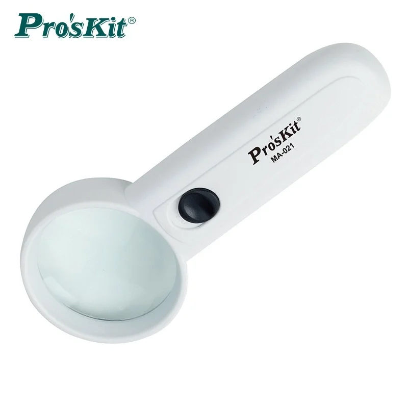 

Ручное увеличительное стекло Proskit 3.5X MA-021 со светодиодной подсветкой, увеличительное стекло 3,5 раз для чтения печатных плат