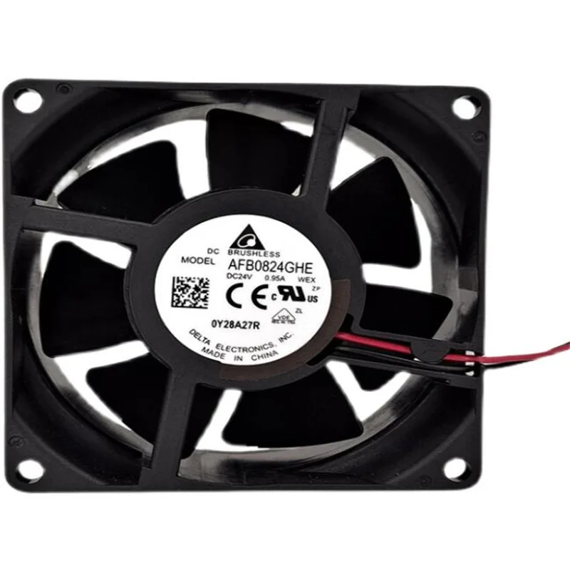 Ventilador por Atacado: Delta Afb0824ghe Velocidade 6800 24v 0.95a 8038 Dois Fios Duplo Bola Ventilador de Refrigeração