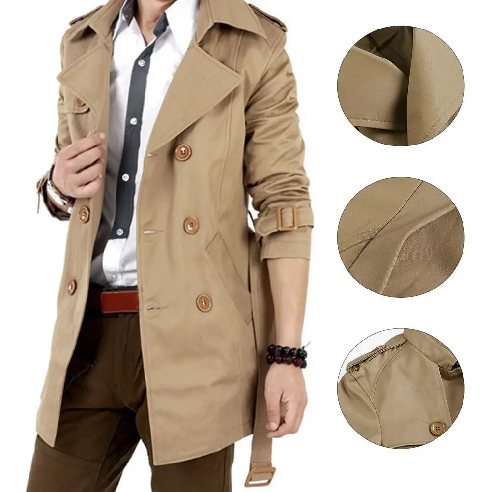 

Trendy Men Coat Outwear Autumn Jacket Long Pockets Autumn Jacket Thermal