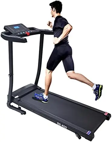 

with Incline Treadmill 300+ lb Capacity Three Section Manual Slope Adjustment LCD Display Screen 2.5HP 15.7 inch Running Track T