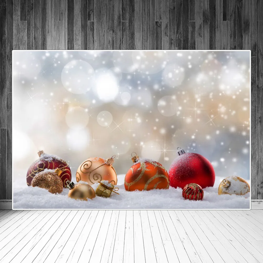

Фон для фотосъемки с изображением рождественского шара снежинки земли света детской вечеринки